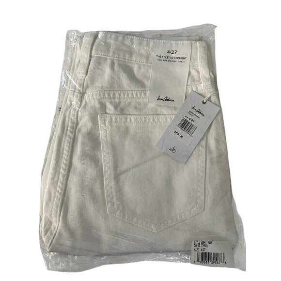 Sam Edelman The Stiletto High Rise Straight Ankle Jean~Size 4/27~White NWT L8 10 - Picture 3 of 9